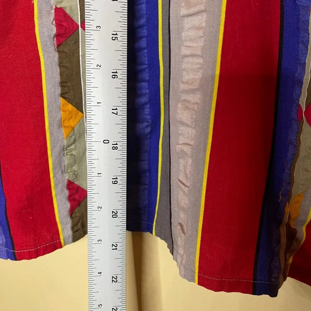 Colorful Striped Ruffle Blouse - Picture 3 of 7